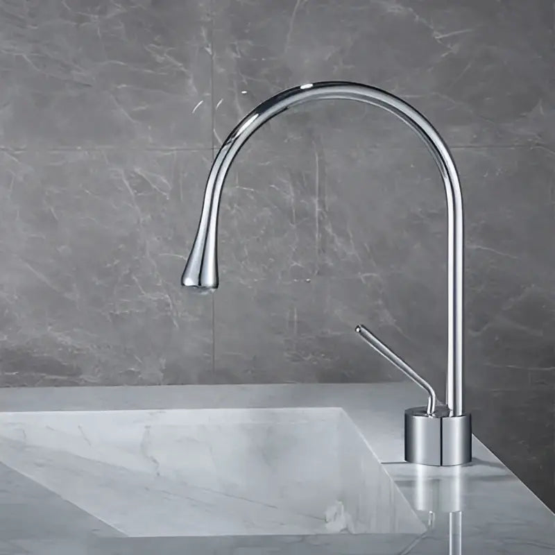 Modern chrome finished basin faucet with sleek curved spout in decorbites antique brass bathroom basin mixer design