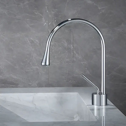 Modern chrome finished basin faucet with sleek curved spout in decorbites antique brass bathroom basin mixer design