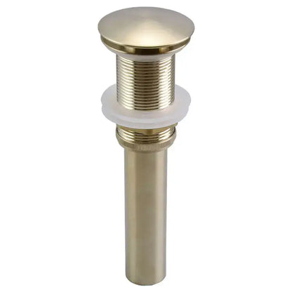 Decorbites™ antique brass bathroom sink drain kit with gold-toned cylindrical pop up drain and threaded body
