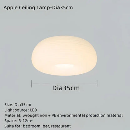 Decorbites apple shape ceiling chandelier with sleek oval design and soft white diffuser for bedroom kitchen dining room