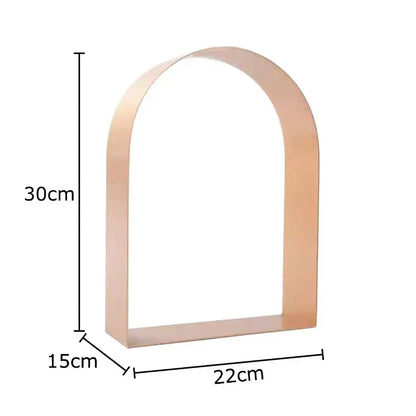 Decorbites arches geometry rose gold metal arched shelf minimalist design for modern geometry desk decoration