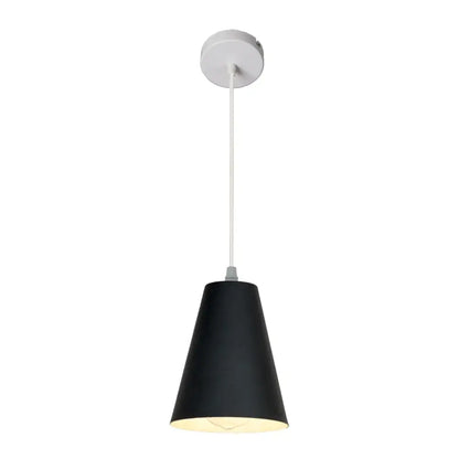 Black conical pendant lamp with white ceiling mount and cord from decorbites art colorful pendant collection