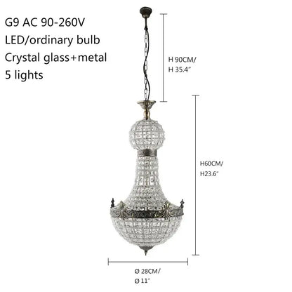 An elegant decorbites art deco crystal led chandelier with five lights and metallic finish for parlor and bedroom