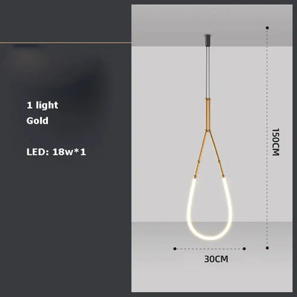 Gold-colored decorbites art deco pendant light with sleek modern design and warm led glow for dining room use