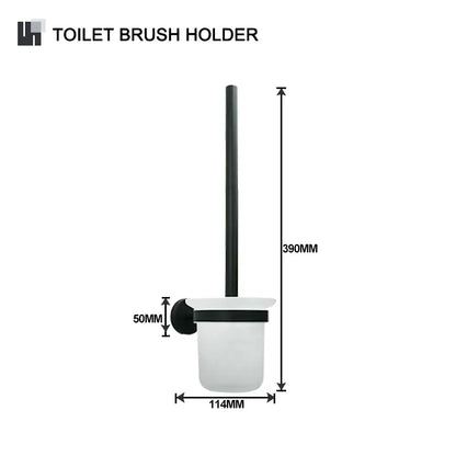 Decorbites bathroom hardware set black and white toilet brush holder with sleek modern design for bathroom use