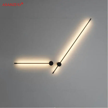 Modern black gold aluminum led wall sconce by decorbites with sleek minimalist design and warm ambient lighting