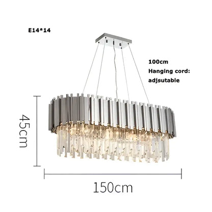 Chrome-finished lighting fixture with circular frame and cascading crystal droplets for decorbites black gold crystal design