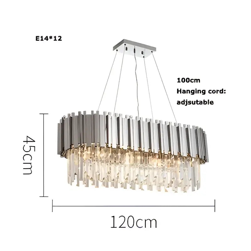 Chrome-finished lighting fixture with circular frame and cascading crystal droplets by DecorBites black gold crystal