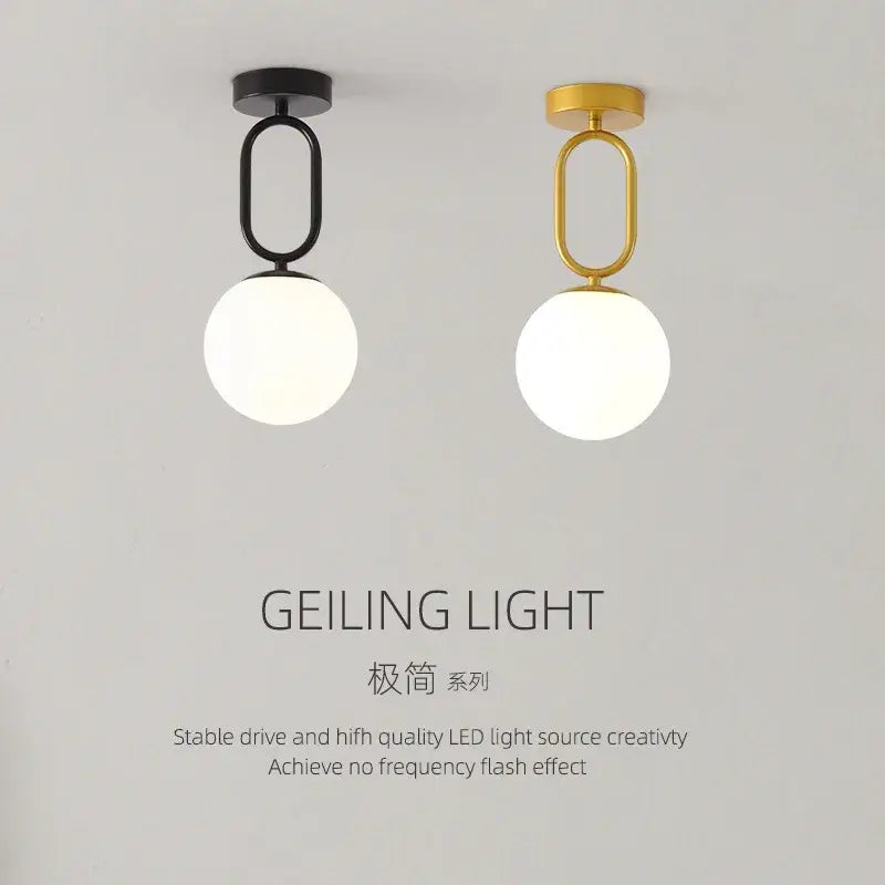 Modern ceiling lamp by DecorBites black gold with sleek oval metal fixtures and frosted black gold glass shades