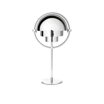 A sleek chrome finished floor lamp from decorbites black gold metal collection with layered flower petal design and circular frame