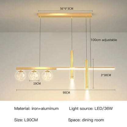 Modern decorbites black gold pendant lamp with three spherical glass globes in iron and aluminum for indoor use