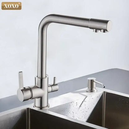 Stainless steel decorbites black kitchen faucet mixer tap with sleek modern design and pull-down spout for easy use