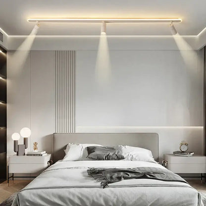 Decorbites black led ceiling spotlights with three adjustable white linear led ceiling spotlights for modern decor