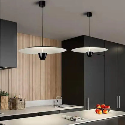 Modern black and white pendant light with sleek minimalist design from decorbites black led hanging ceiling lamp