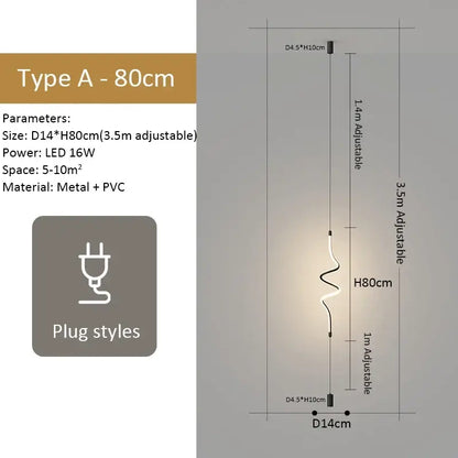 Adjustable led floor lamp with sleek curved white light fixture and metal base for modern decorbites black led pendant light