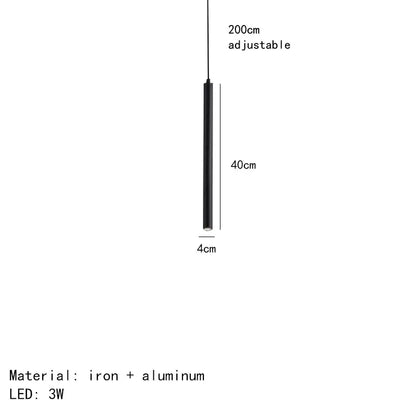 Decorbites black led pendant lights feature a black cylindrical iron and aluminum design with 3w led bulb for indoor use