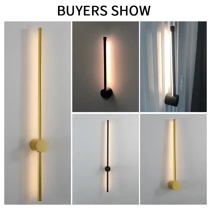 Modern minimalist decorbites black led wall sconce with sleek cylindrical design and brushed metal finish for living room lighting