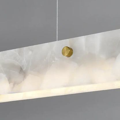 Decorbites black marble pendant chandelier with sleek rectangular marble pendant and polished brass accent for modern decor