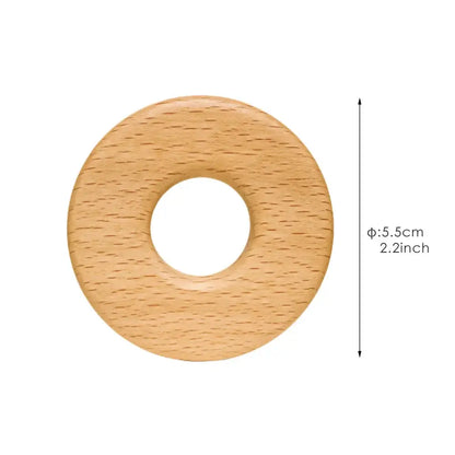 Light-colored wooden bag clip with smooth natural grain from decorbites black walnut donuts kitchen sealing tool