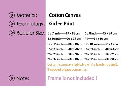 Decorbites™ boho geometric line cotton canvas wall art with giclee print technology available in various sizes