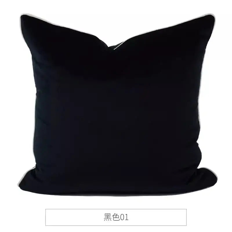 Black velvet decorbites chinoiserie velvet lumbar pillow cover with plush soft texture and clean square shape 30x50cm