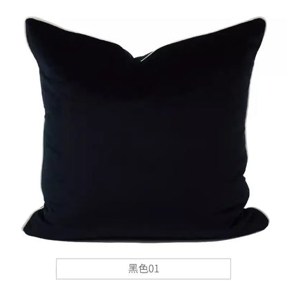Black velvet throw pillow with plush soft texture and clean square shape for decorbites chinoiserie zebra peonies cushion cover