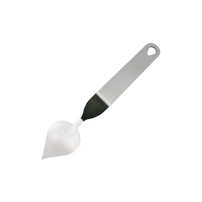 Decorbites chocolate leaf knife stainless steel cake decoration tool with silver heart-shaped scoop and black grip