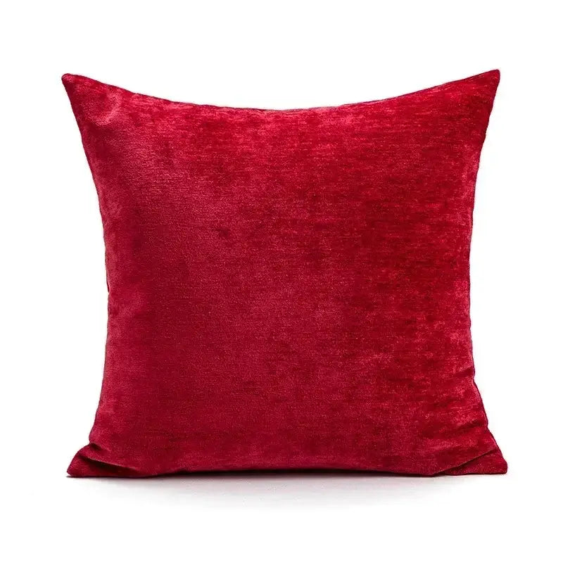 Rich red velvet square pillow from decorbites christmas candy cushions for festive sofa decoration
