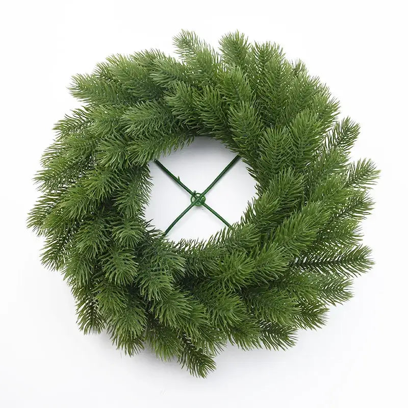 Green artificial pine wreath with wire frame for decor uses from decorbites christmas tree artificial plants collection