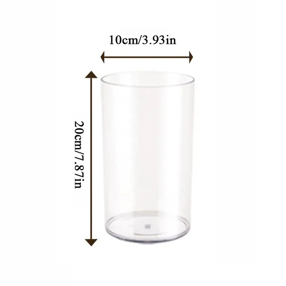 DecorBites clear acrylic cylinder vase 10cm wide 20cm tall clear acrylic for weddings and decor use