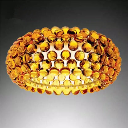Amber-colored glass bead spherical pendant light fixture by Decorbites clear gold acrylic for living room chandelier
