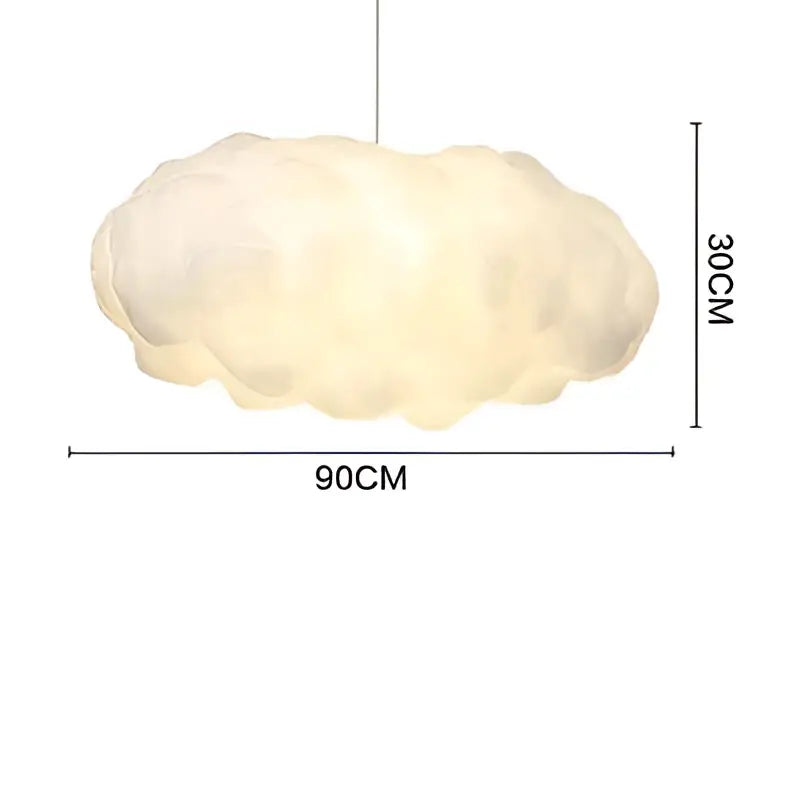 Decorbites cloud cotton pendant light in off-white with smooth diffused glow ideal for living room lighting