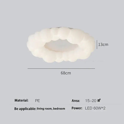 Off-white cloud led chandelier made of pe material from decorbites cloud led for bedroom lighting