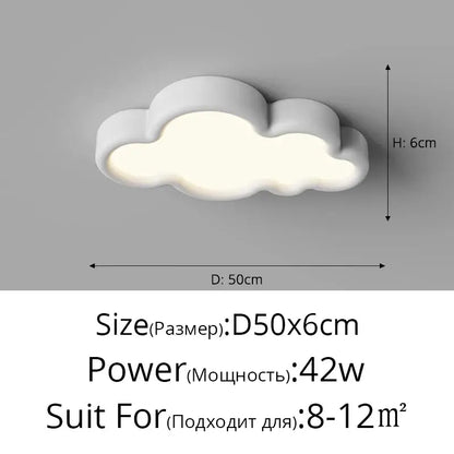 White cloud-shaped decorbites cloud led chandelier with natural wood and soft diffused glow for child room lighting