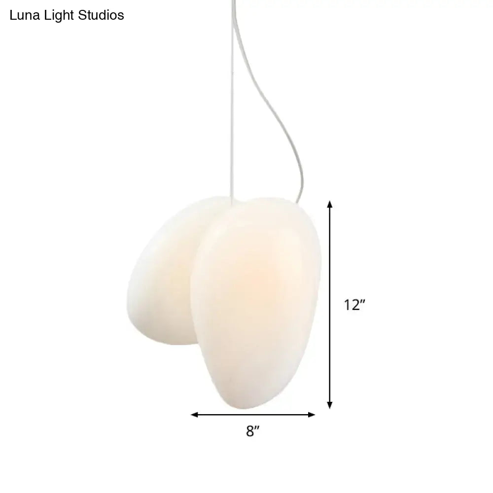 Contemporary cream-colored decorbites™ pendant light with white glass stacked design for dining room ceiling 220v-240v 110v-120v