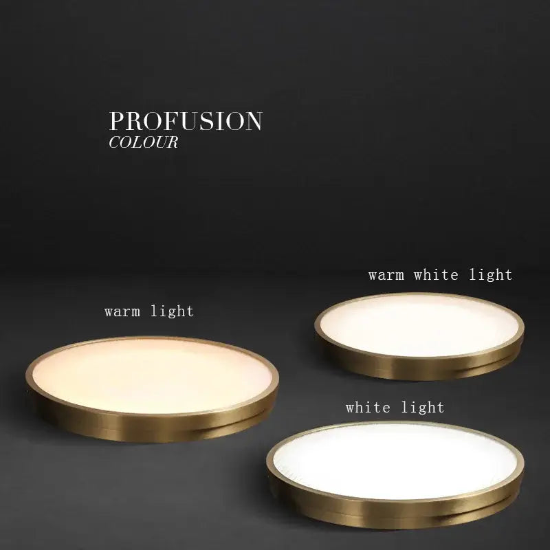 DecorBites™ Copper Ceiling Lamp: Modern Round Surface Mounted Lighting for Bedroom