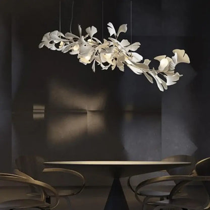 DecorBites™ Copper Ceramic Leaf Chandelier Lantern for Indoor Living Room & Lobby - Luxury Light