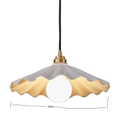 Decorbites™ Kupfer-Keramik-LED-Hängeleuchte mit Holzgriff für die Einrichtung zu Hause