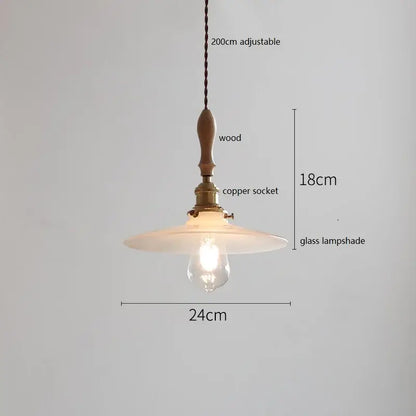 Decorbites™ Kupfer-Keramik-LED-Hängeleuchte mit Holzgriff für die Einrichtung zu Hause