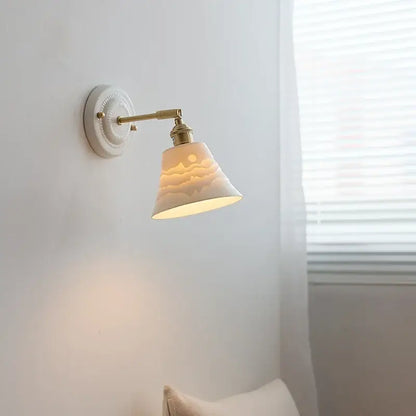 DecorBites™ Copper Ceramic LED Wall Lamp with Pull Chain Switch for Stair Living Room