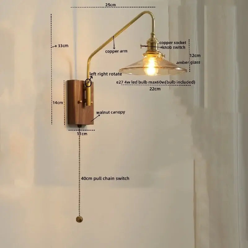 DecorBites™ Copper Ceramic LED Wall Lamps Modern Style for Bedroom Living Room Bar