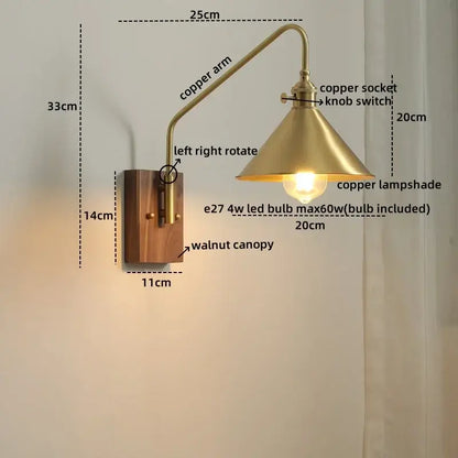 DecorBites™ Copper Ceramic LED Wall Lamps Modern Style for Bedroom Living Room Bar