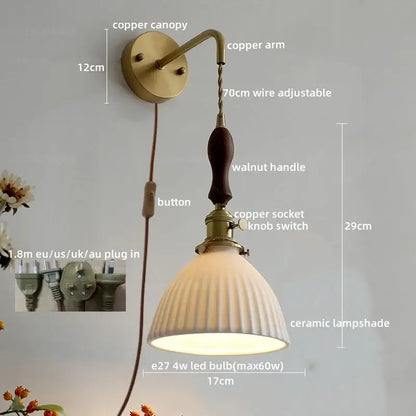 DecorBites™ Copper Ceramic LED Wall Lamps - Nordic Modern Design