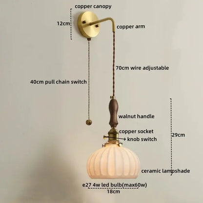 DecorBites™ Copper Ceramic LED Wall Lamps - Nordic Modern Design