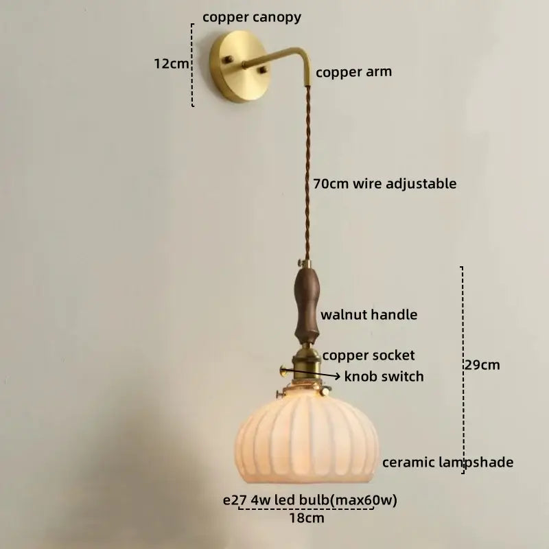 DecorBites™ Copper Ceramic LED Wall Lamps - Nordic Modern Design