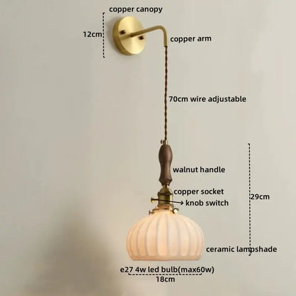 DecorBites™ Copper Ceramic LED Wall Lamps - Nordic Modern Design