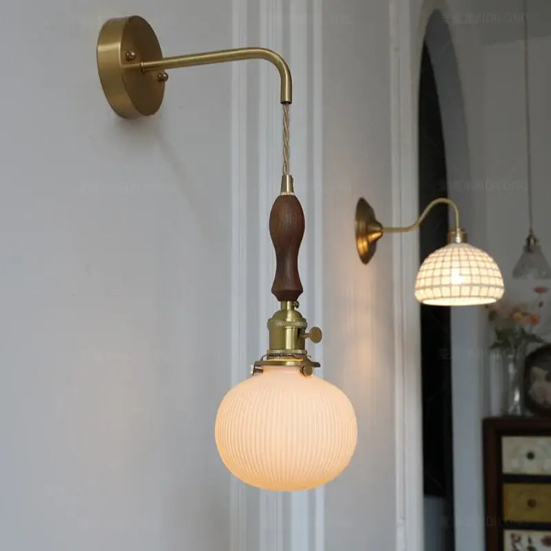 DecorBites™ Copper Ceramic LED Wall Lamps - Nordic Modern Design