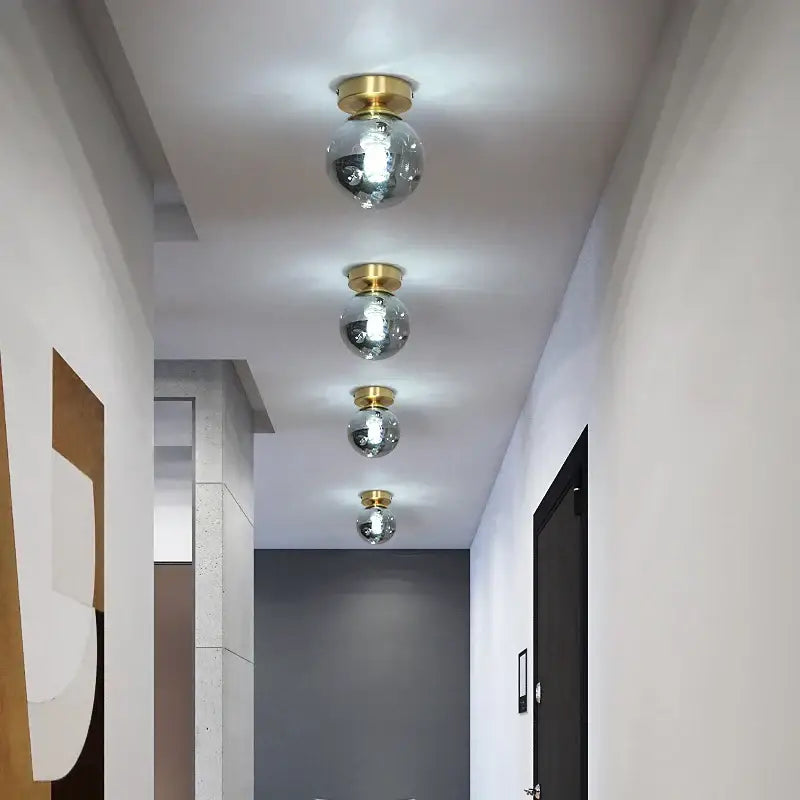 DecorBites™ Copper Chandelier: Modern LED Ceiling Lamp for Aisle, Living Room, Bedroom Decor