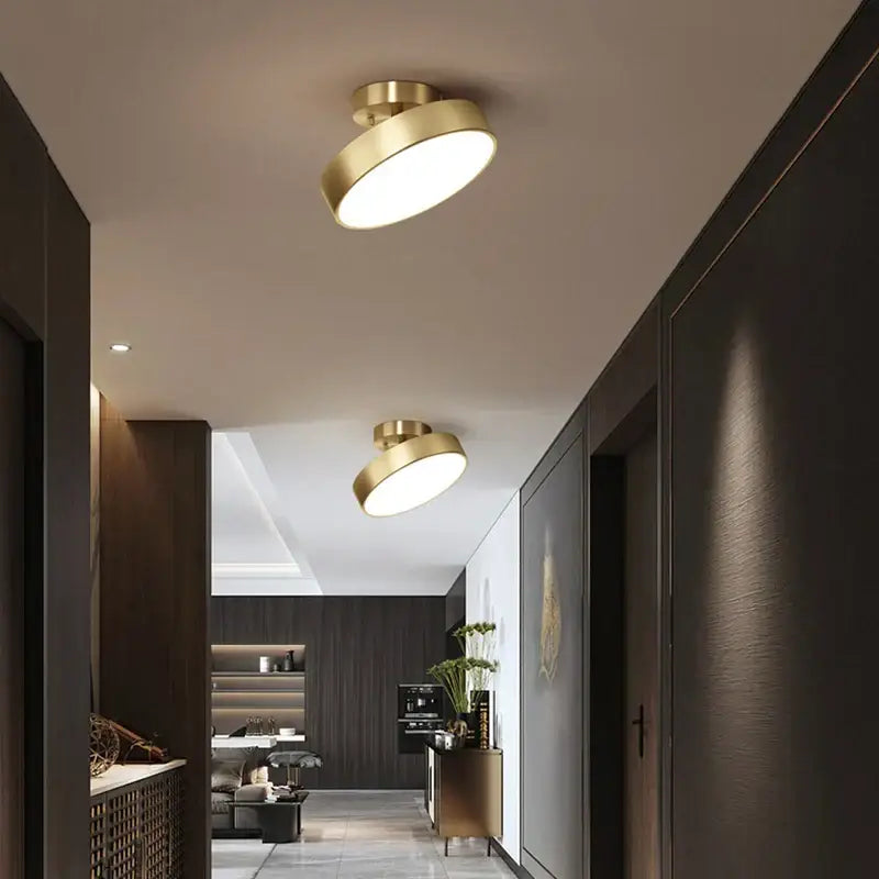 DecorBites™ Copper Chandelier: Modern LED Ceiling Lamp for Aisle, Living Room, Bedroom Decor