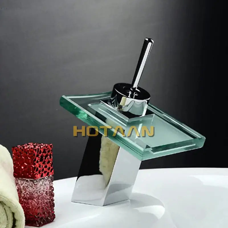DecorBites™ Copper Chrome Waterfall Bathroom Faucet Mixer for Basin Hot and Cold Water
